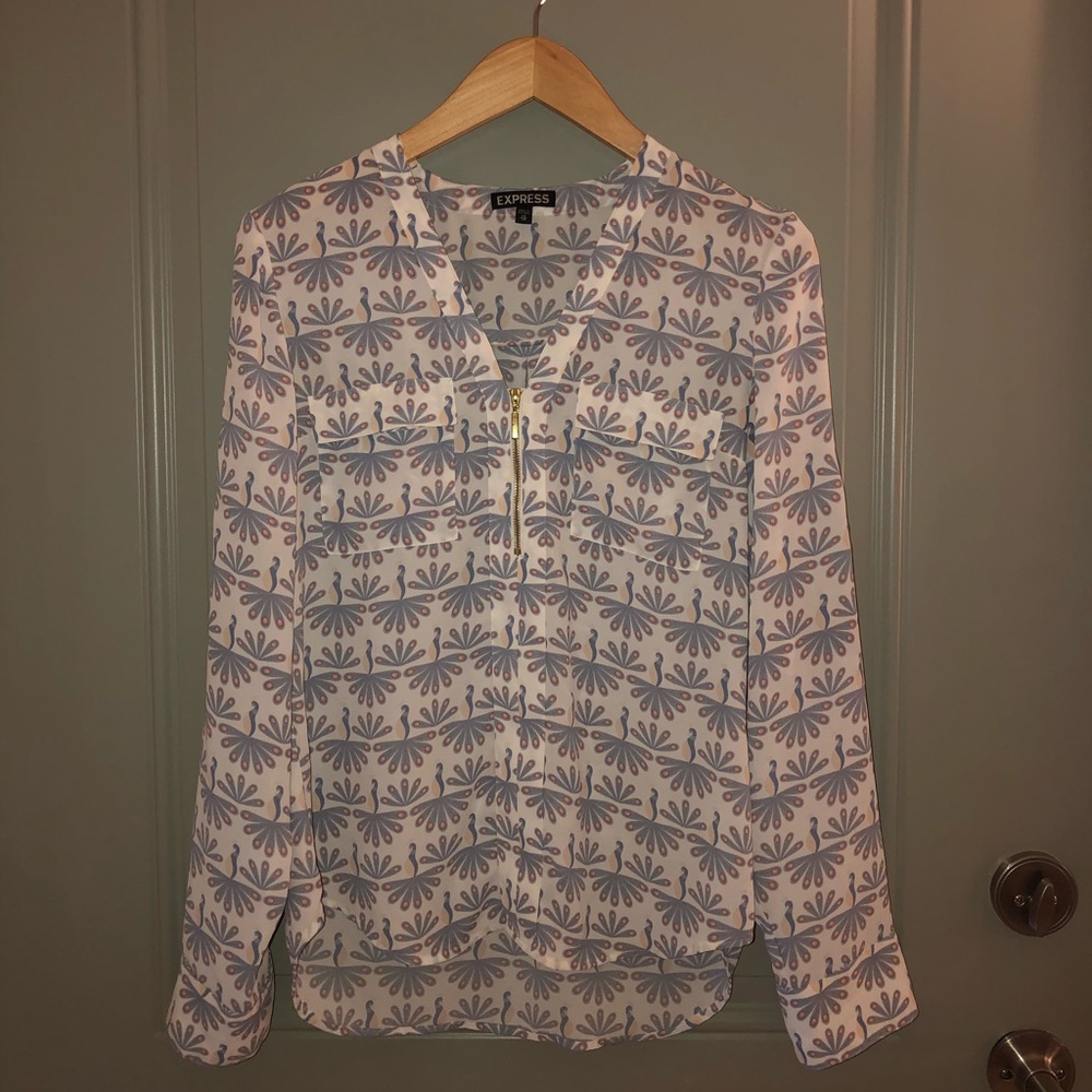 Express Zip Front Portofino Dress Shirt